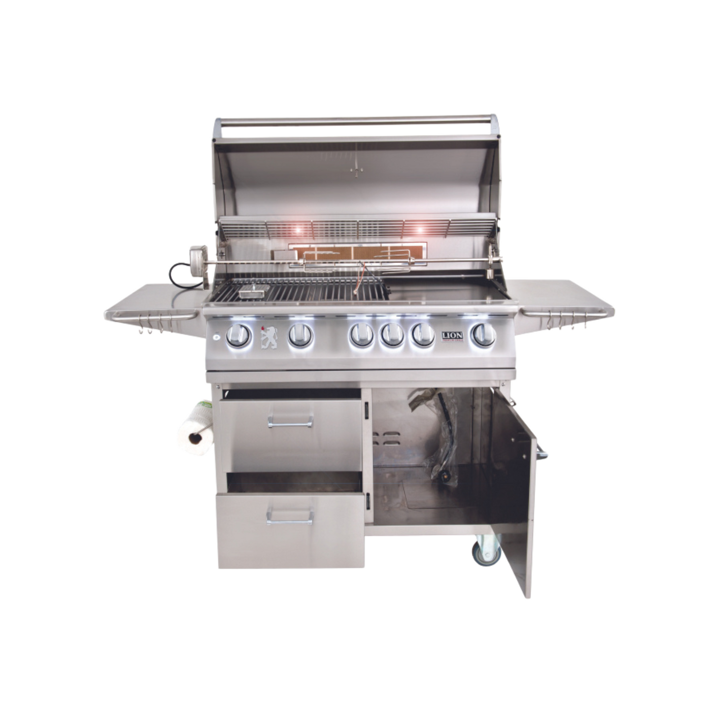 Lion Premium Grills Freestanding 40-Inch 5-Burner Gas Grill -L90000