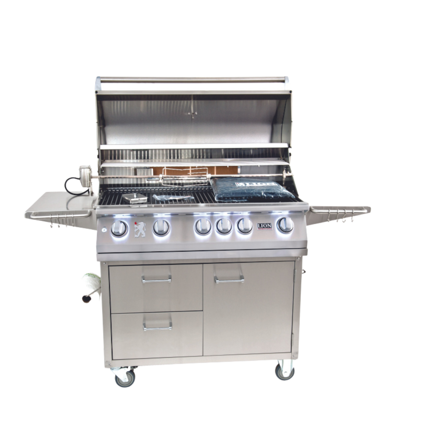 Lion Premium Grills Freestanding 40-Inch 5-Burner Gas Grill -L90000