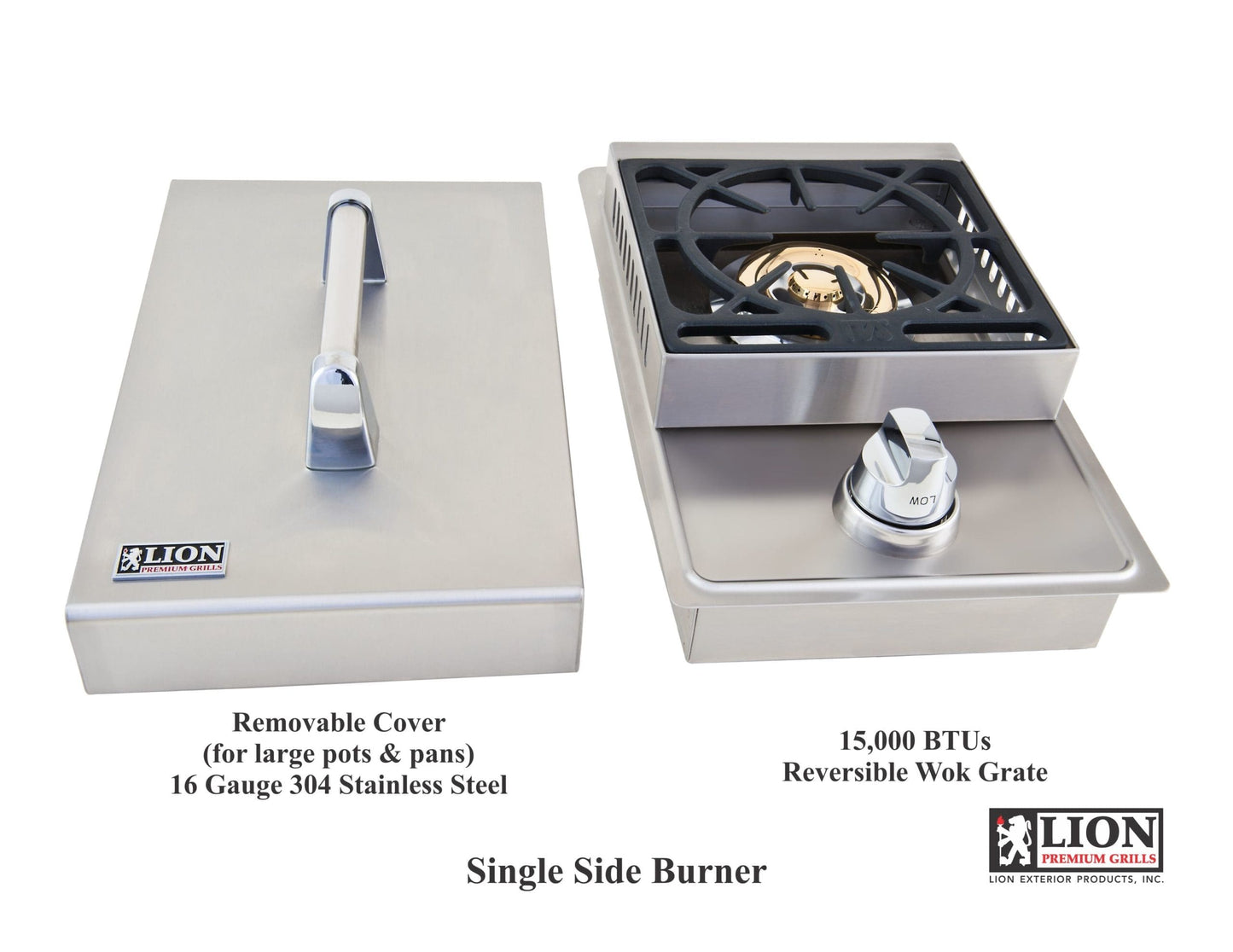 Lion Stainless Steel Drop In Natural Gas Single Side Burner