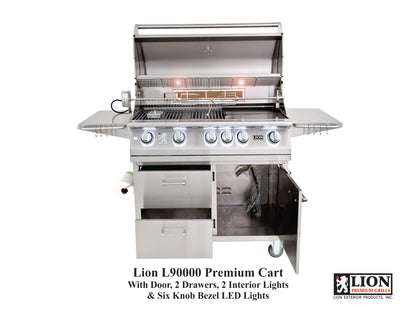 Lion Premium Grills Freestanding 40-Inch 5-Burner Gas Grill -L90000