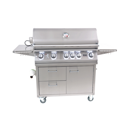 Lion Premium Grills Freestanding 40-Inch 5-Burner Gas Grill -L90000